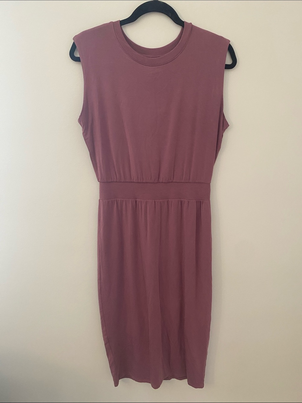 Athleta Sleeveless Mauve-Pink Midi Dress